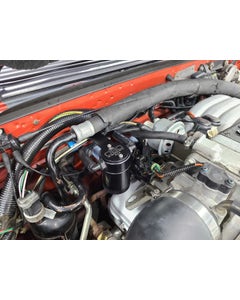 J&L 86-93 Ford Mustang 5.0 302 Passenger Side Oil Separator 3.0 - Black Anodized